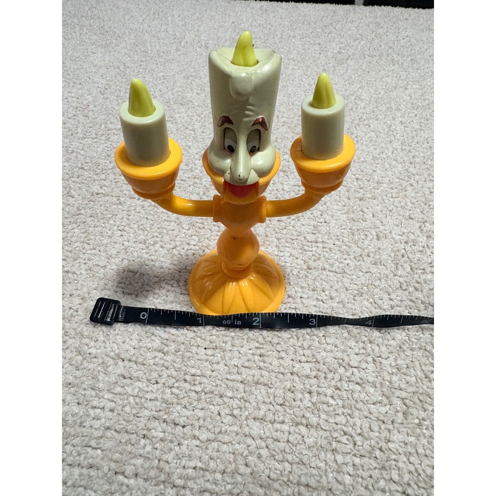 Disney Beauty and the Beast Lumiere Candelabra Plastic Toy Figure 5 Inch
